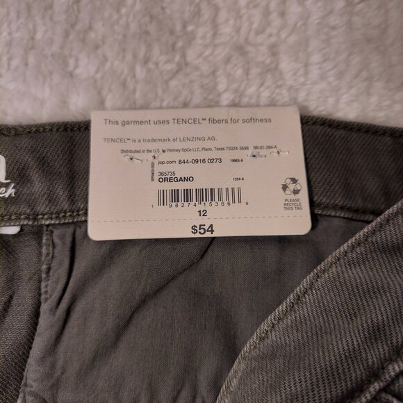 NWT a.n.a. Pleated Wide Leg Trousers Olive Khaki Size 6 - Picture 5 of 11